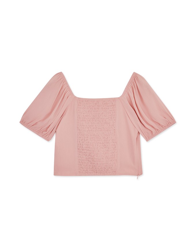 Chiffon Puffed Sleeve Top