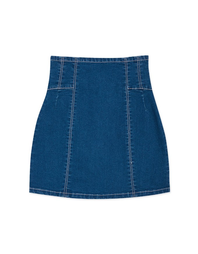 Perfect Waistline Comfort Denim Skirt