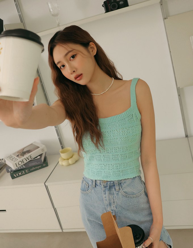 Knitted Crop Cami Top