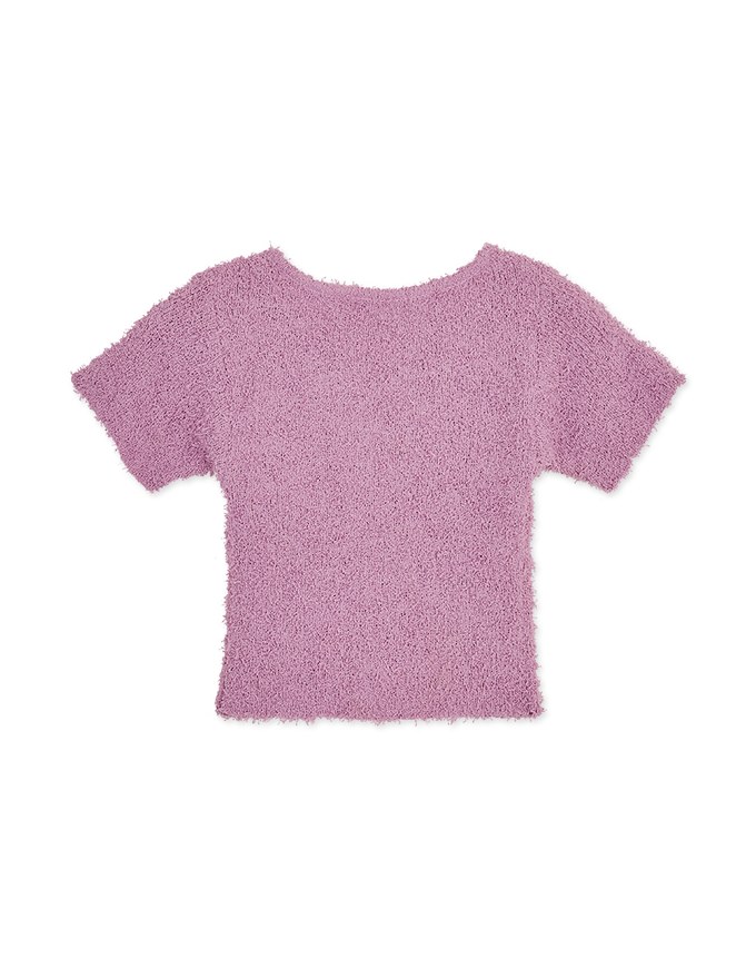 Wool V Neck Short Sleeve Top