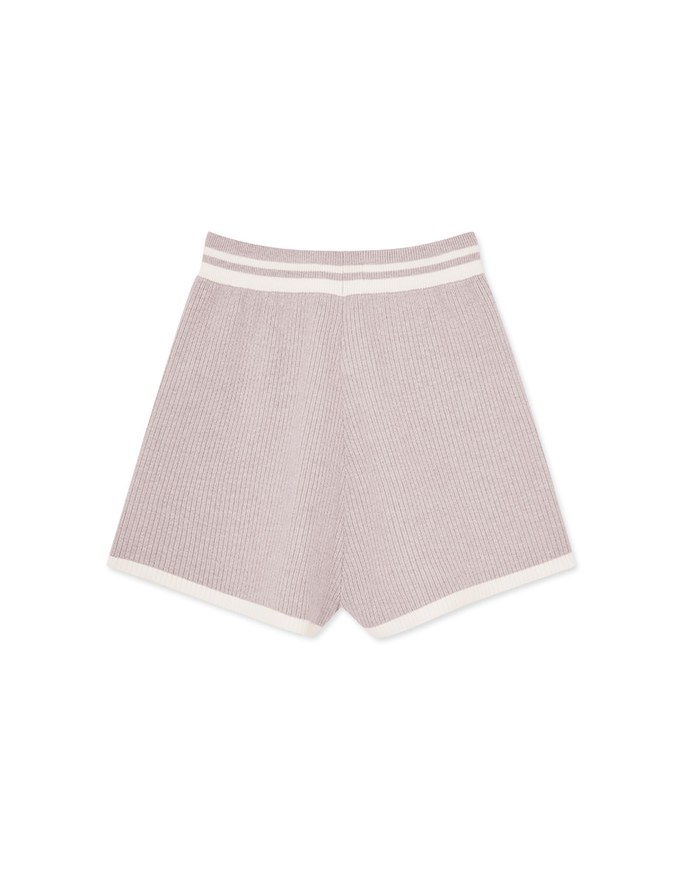 Drawstring Rolled Hem Knitted Shorts