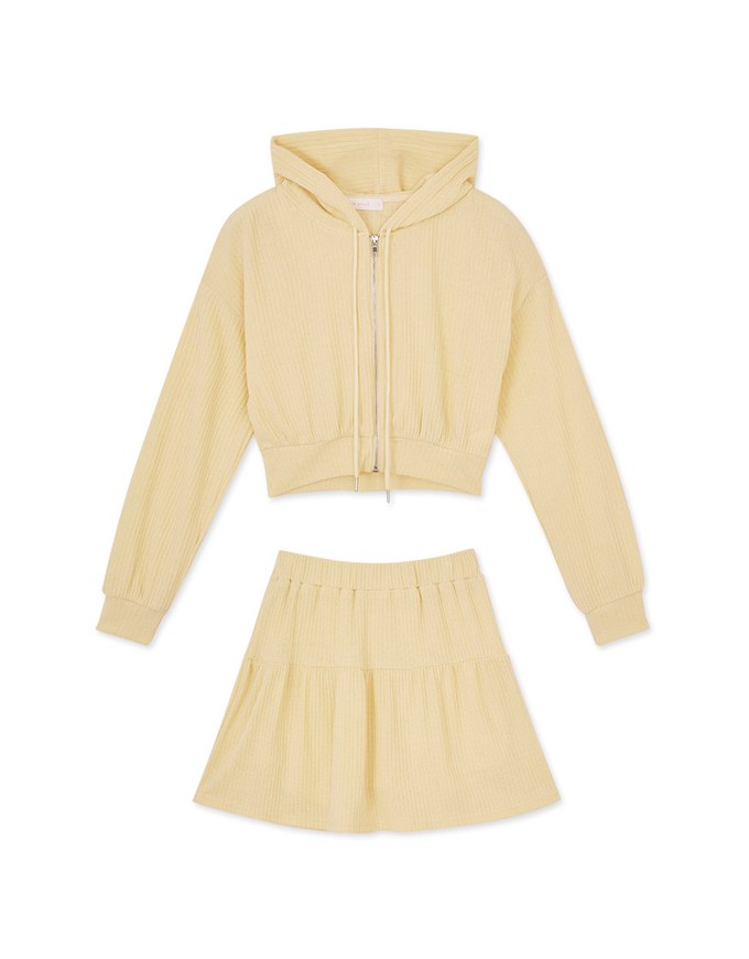 Comfortable Hooded Skirt Suit