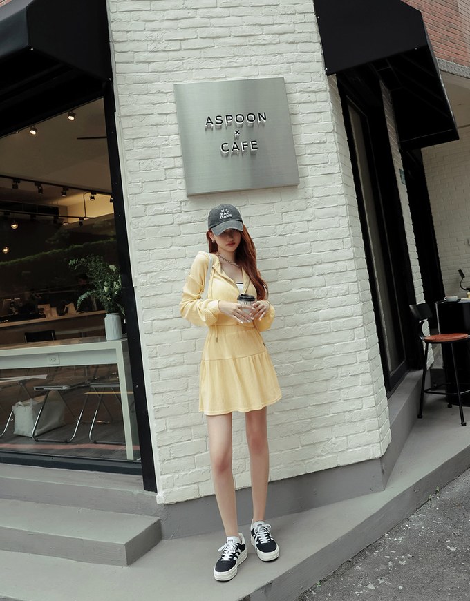 Comfortable Hooded Skirt Suit