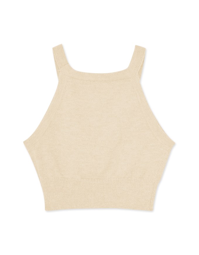 Love Shape Button Knitted Cami Top - AIR SPACE