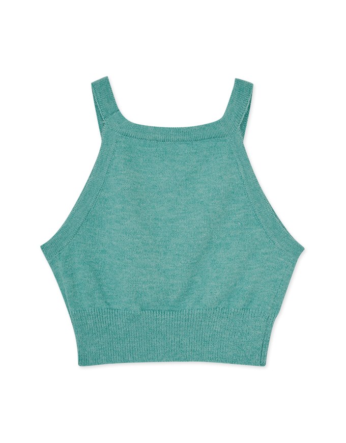 Love Shape Button Knitted Cami Top