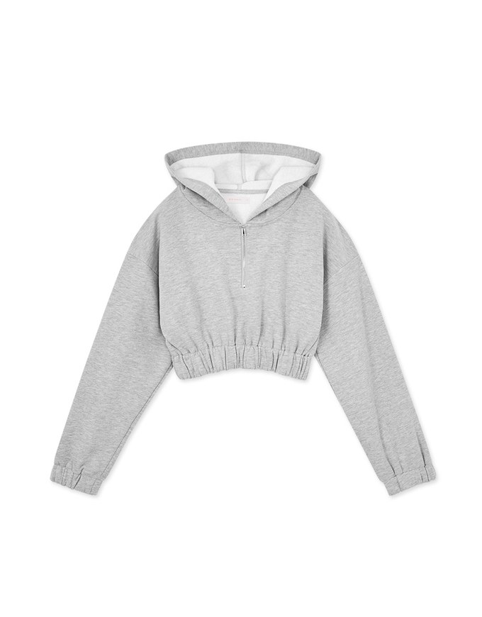 Inner Fleece Half Zip Hooded Top