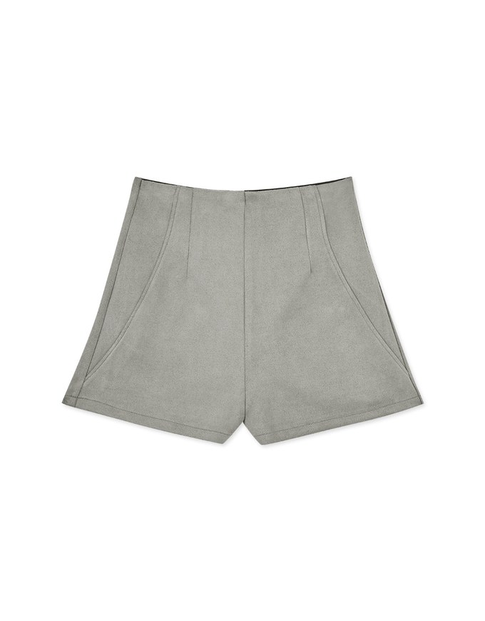 360° Petite Waist Light Sculpture Suede Shorts