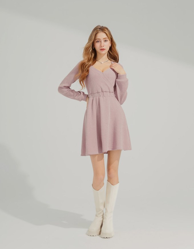 Heart-Neck Short Dress