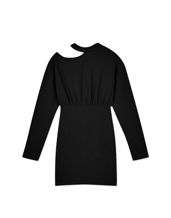 Sexy Side Hollow Knit Mini Dress