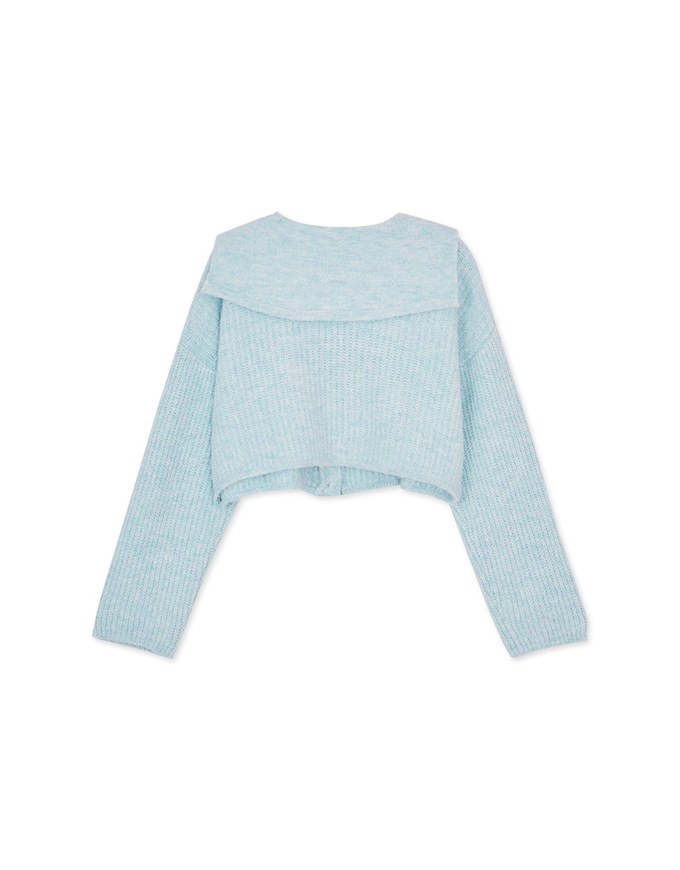 Soft Back Collar Knitted Top