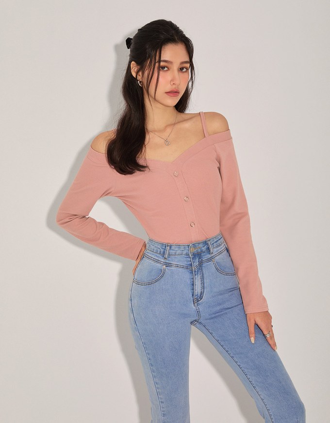 Plain Off-Shoulder Top