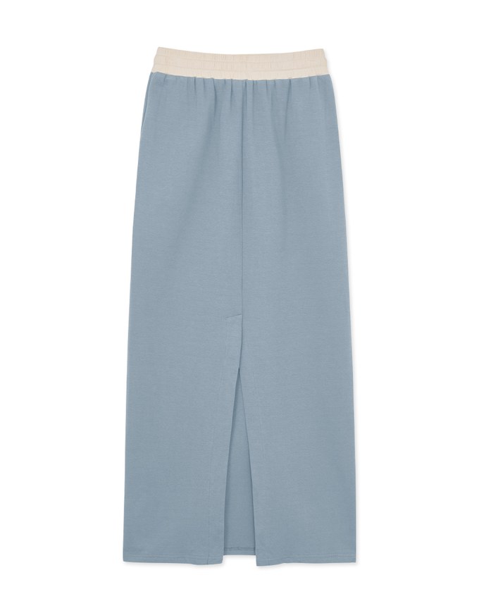 Contrast Color Comfort Maxi Skirt