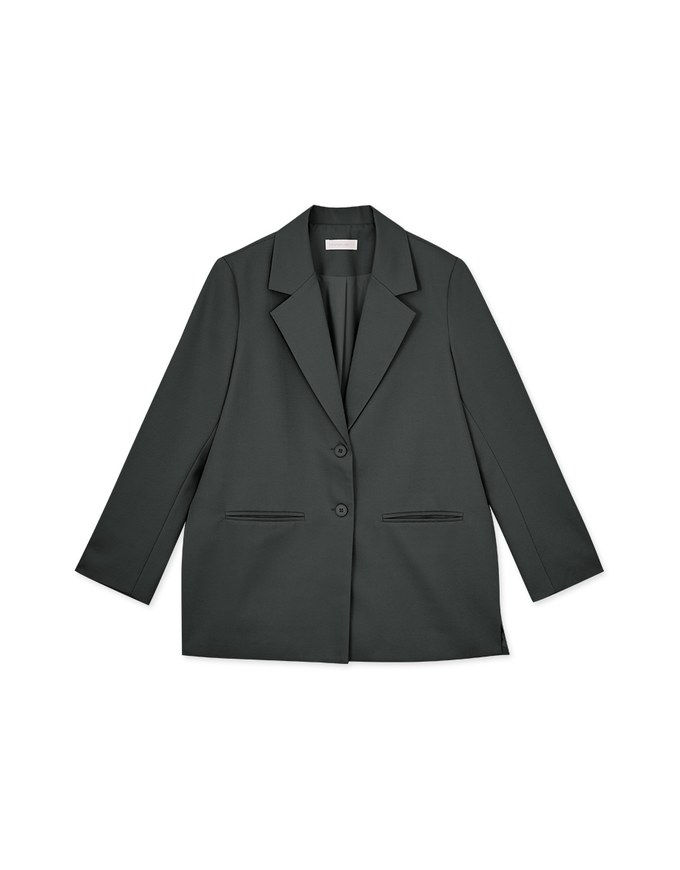 Neat Side Slit Blazer (With Shoulder Pads)