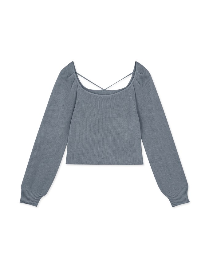 2 Way Square Neck Knit Top