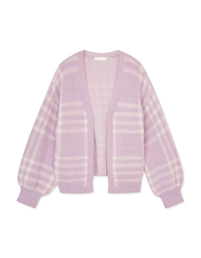 Linear Mohair Knitted Cardigan