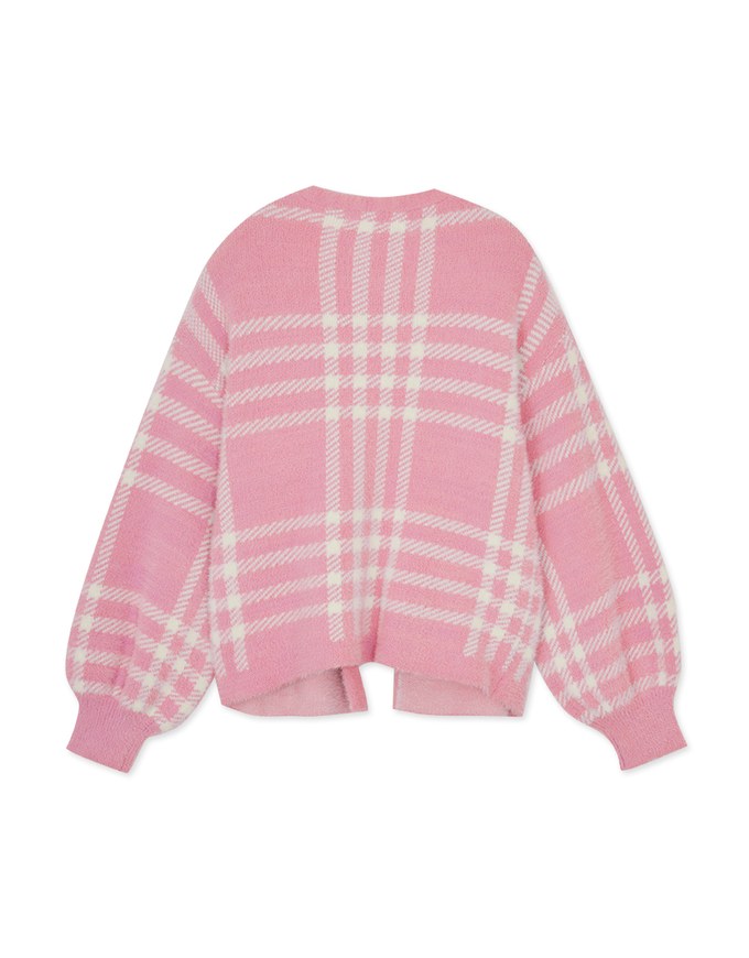 Linear Mohair Knitted Cardigan