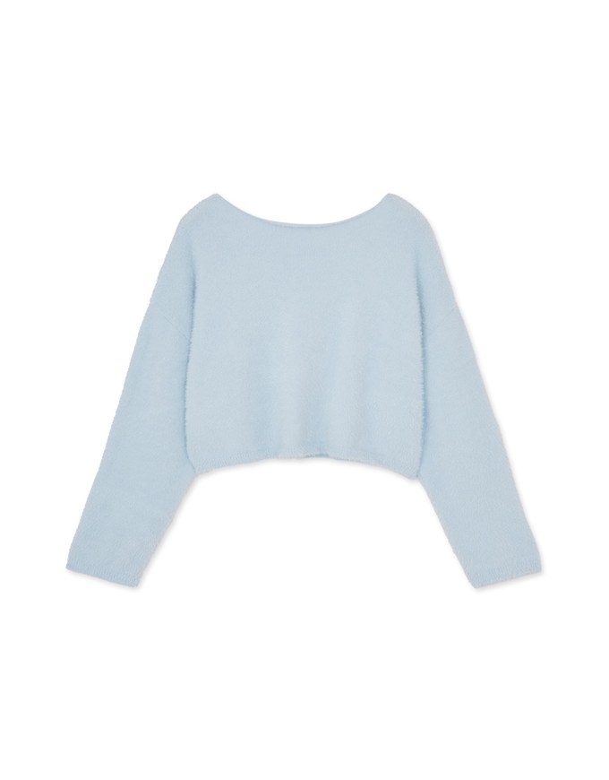 2WAY Hollow Fleece Knitted Top