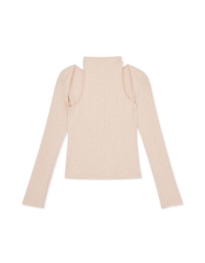 Off-Shoulder Hollow Knitted Top