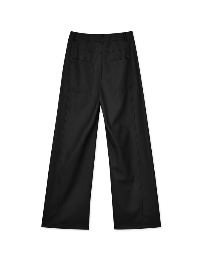 【ᴍᴇɪɢᴏ's Design】Fashionable Matte Leather Wide Pants