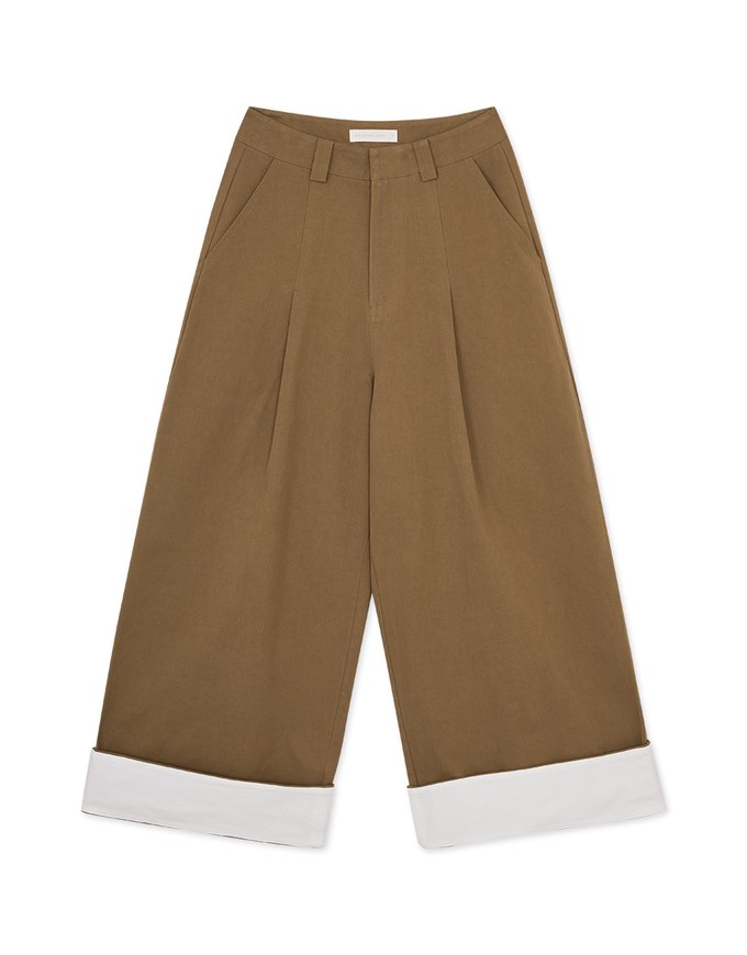 【ᴍᴇɪɢᴏ's Design】Pleated Concealed Placket Wide Pants