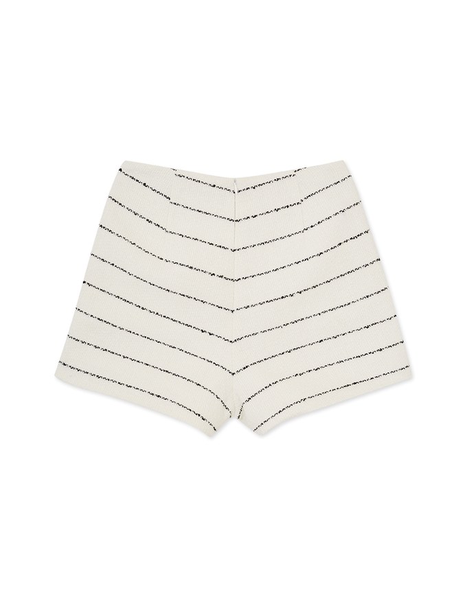 Simple Striped Woolen Shorts