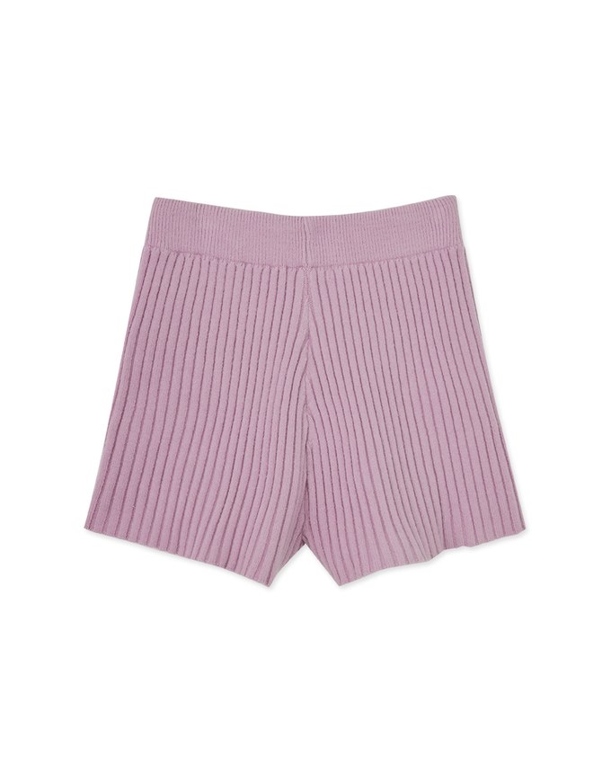 Pink Knitted Tie Shorts