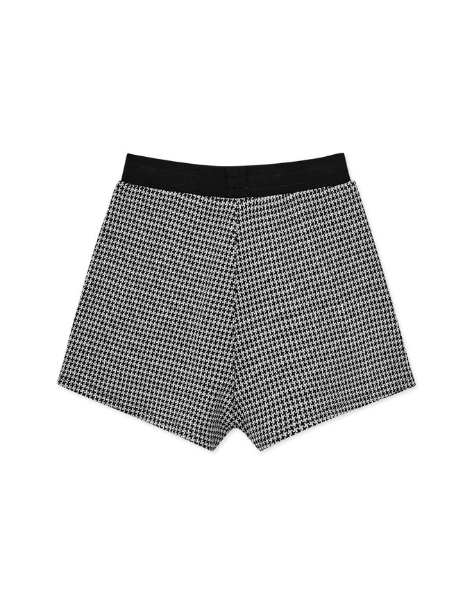 Classic Houndstooth Wool Shorts