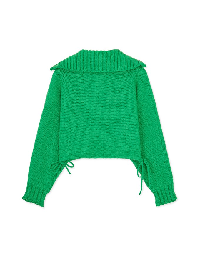 Crew Neck Puff Sleeve Knit Top