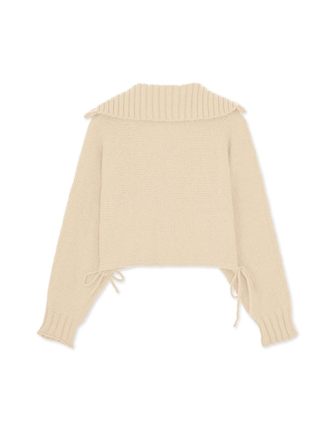 Crew Neck Puff Sleeve Knit Top