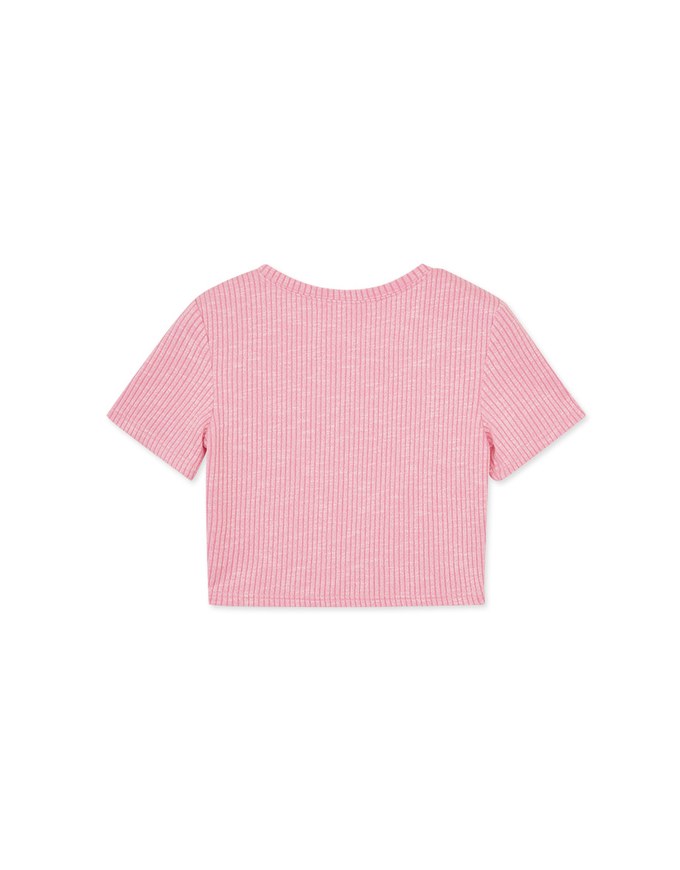 Round Neck Ribbed Crop Top