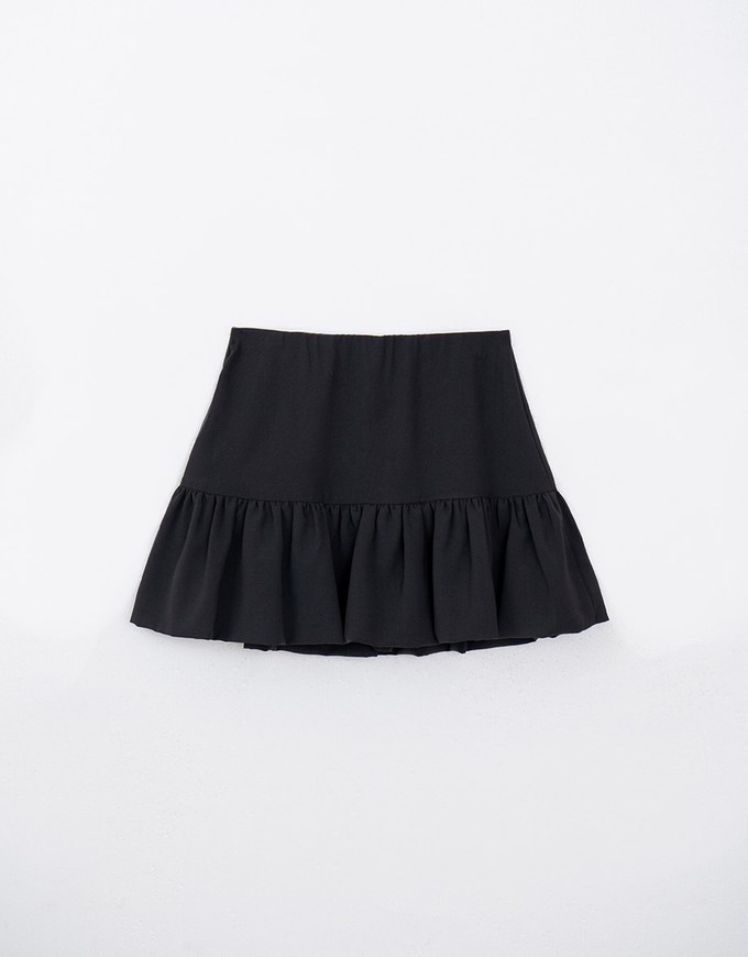 A Line Puffy Balloon Mini Skirt