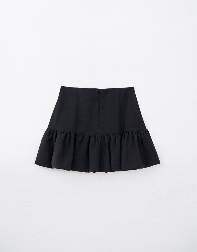 A Line Puffy Balloon Mini Skirt