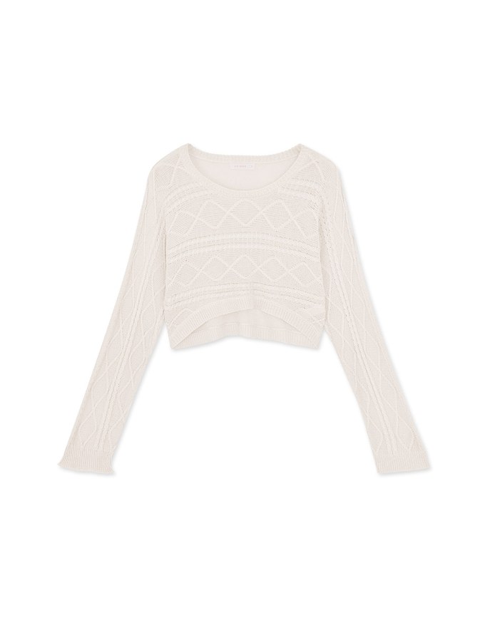 Multi-line Knitted Crop Top