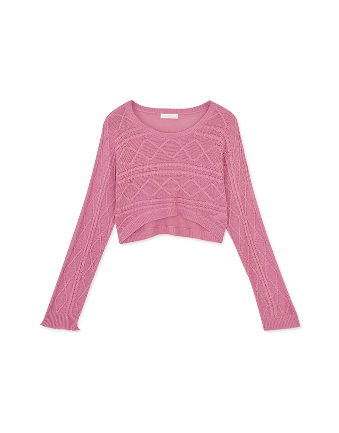 Multi-line Knitted Crop Top