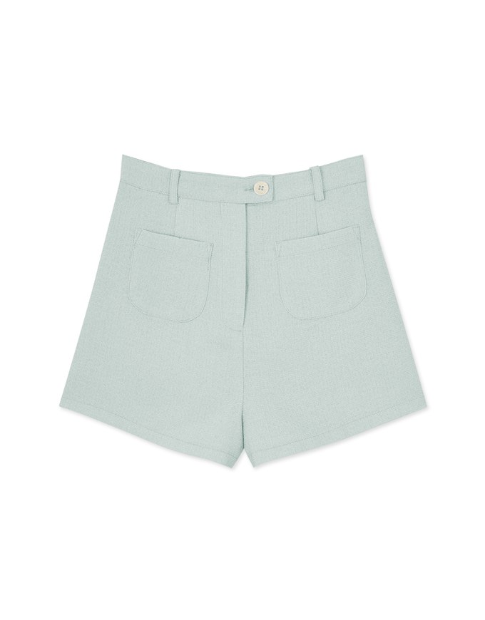 Textured Double-Pocket Woven Shorts
