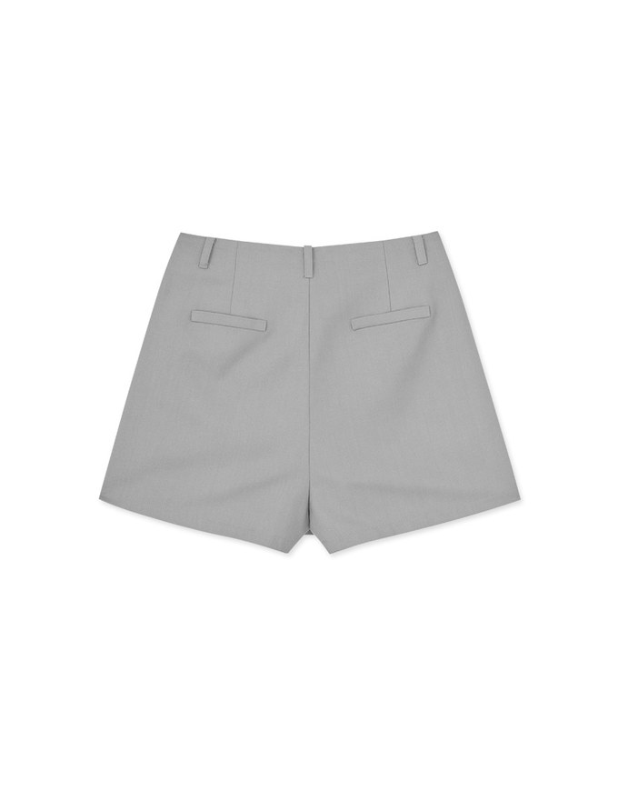 Textured Side Slit Suit Pants Skirt