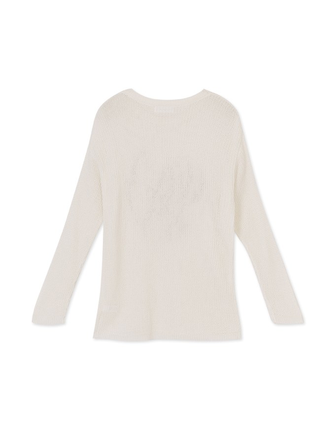 Letter Long Sleeve Knit Top