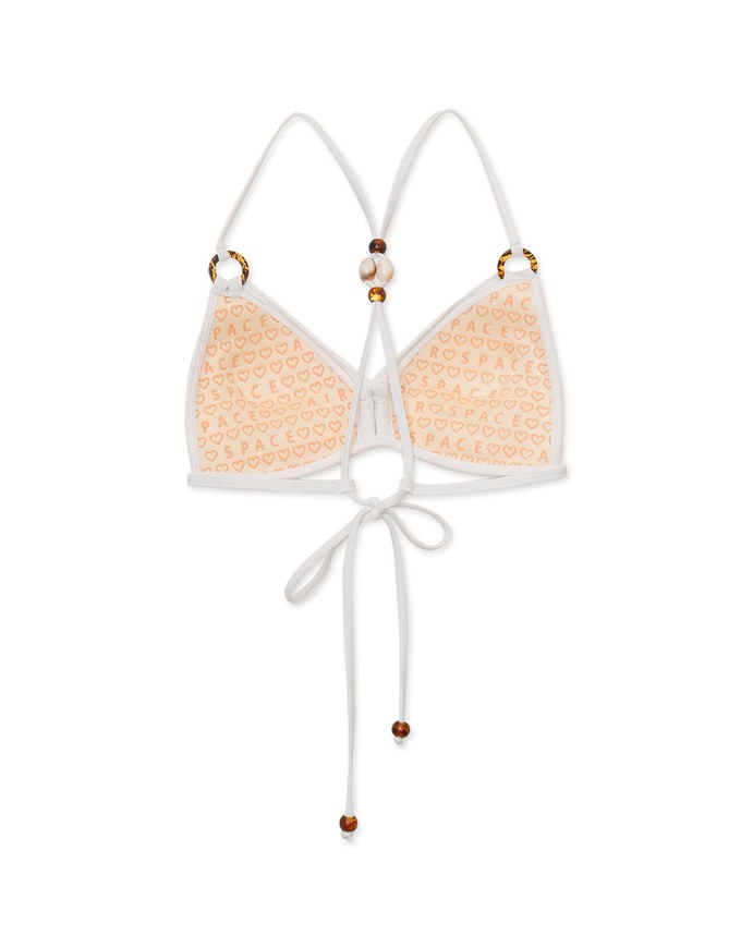 【PUSH UP】Amber Bead Decor Y-Shape Bikini