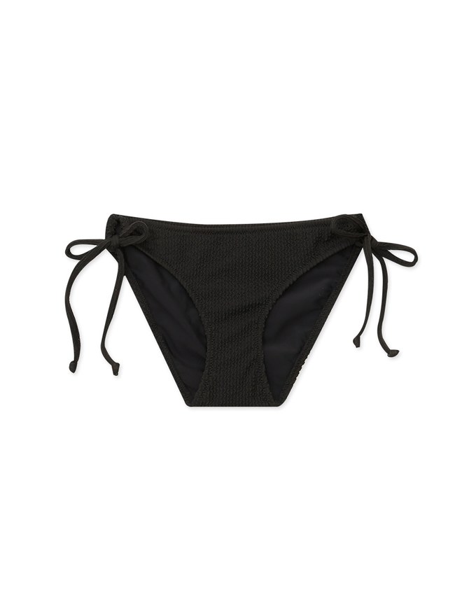 Stylish Wrinkle Knit Side Strap Bikini Bottom