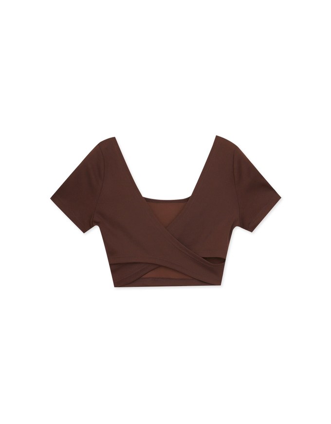 Cross Back Hollow Out Cropped Top