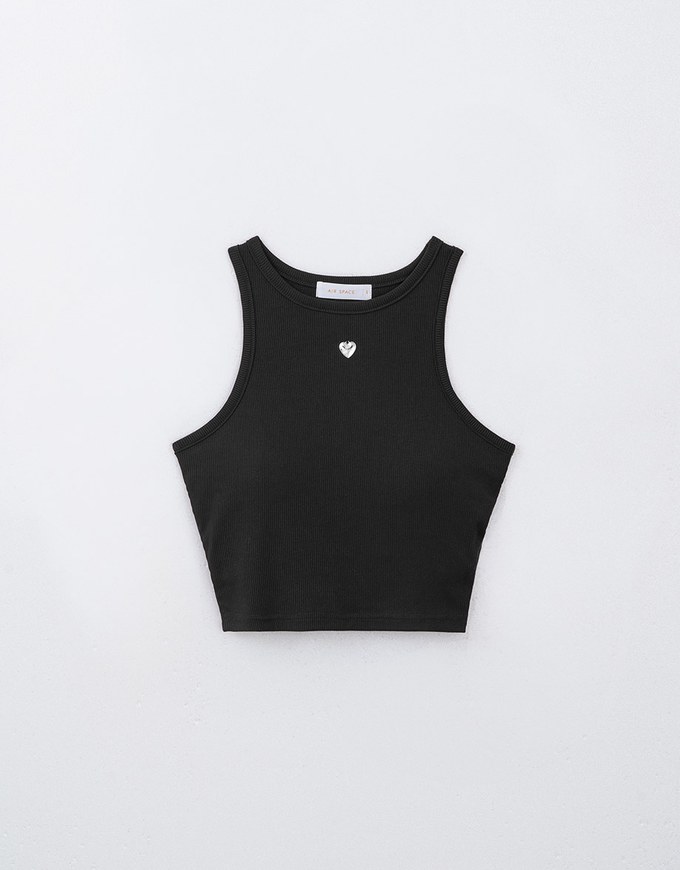 Brand Logo Embellished Padded Tank Top