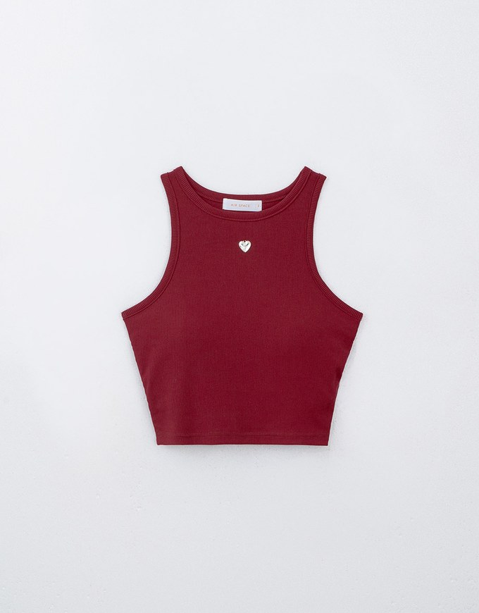 Brand Logo Embellished Padded Tank Top