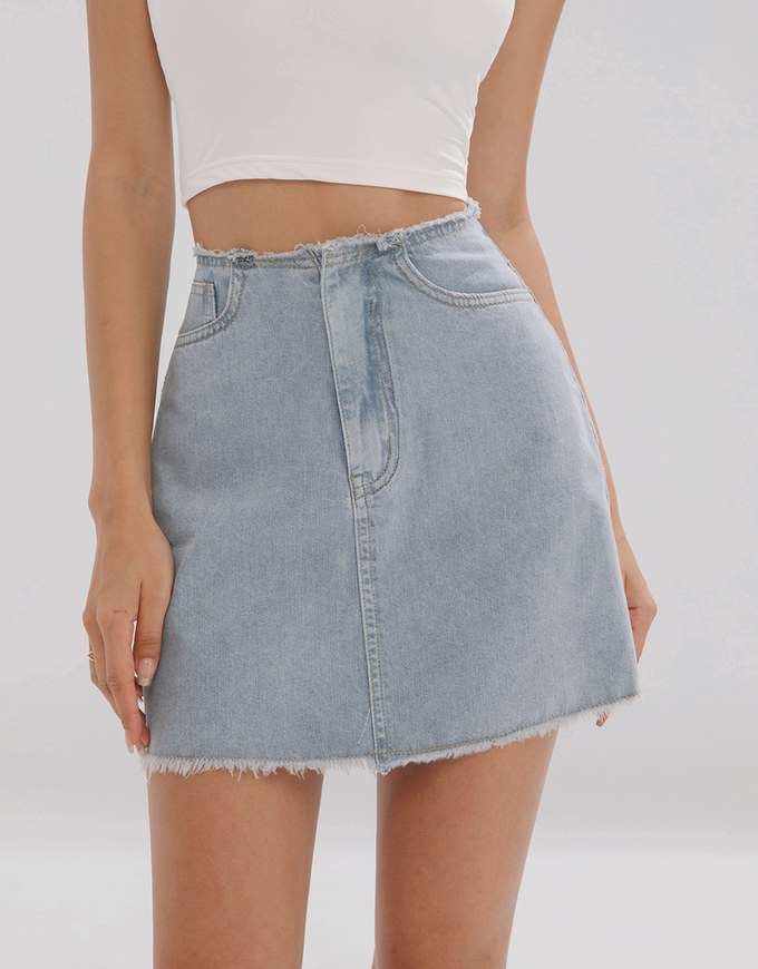 American Tassel Jeans Denim Skirt