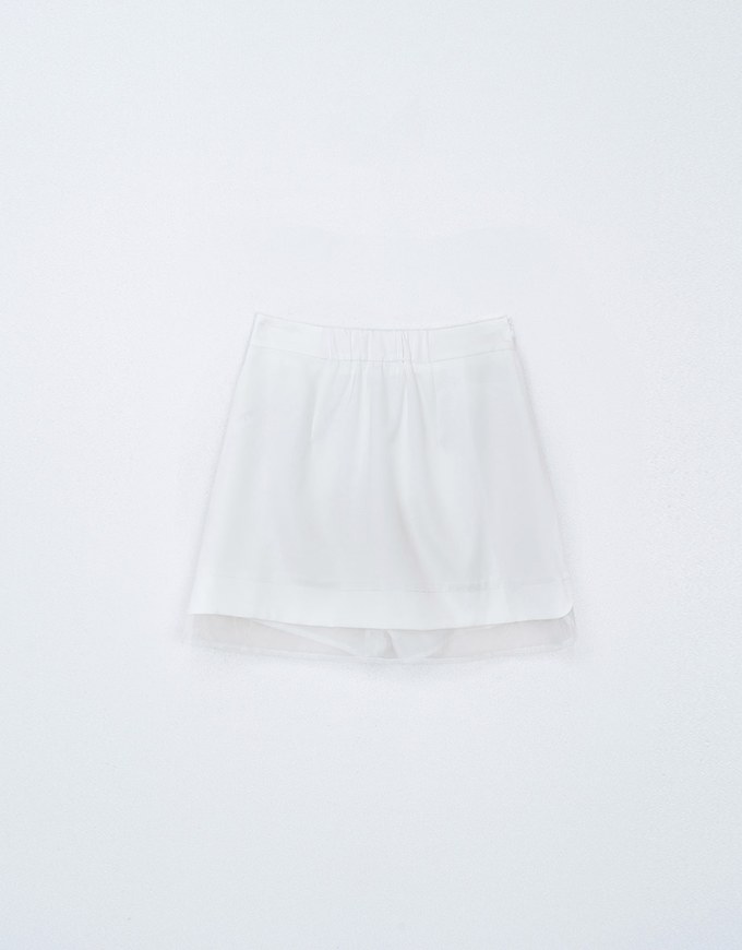 French Sheer Layered Mini Skirt