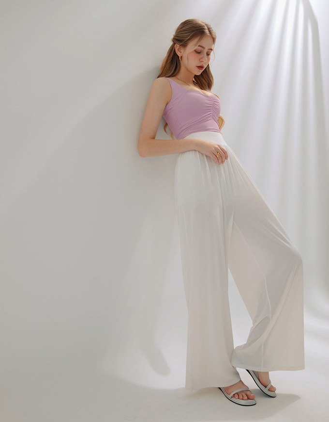 Airy Cool High Waisted Wide Pants Culottes