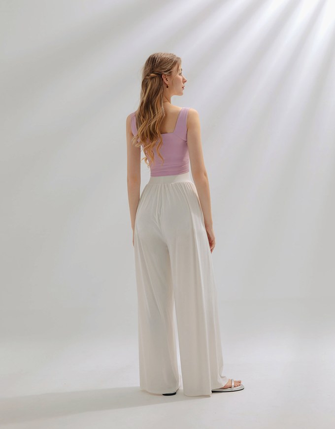 Airy Cool High Waisted Wide Pants Culottes