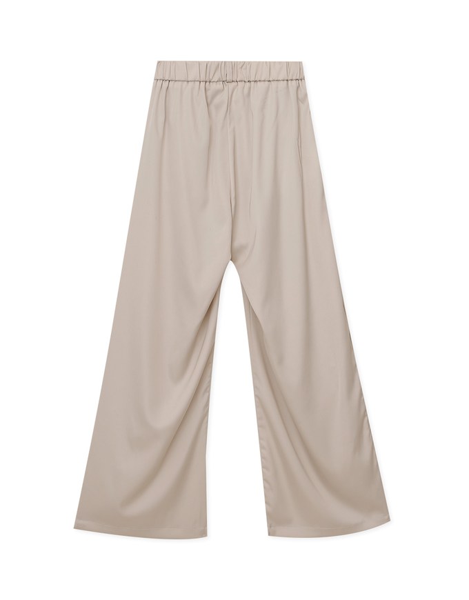 Simple Plain High Waisted Pants Culottes