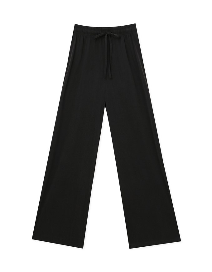 Comfortable Drape Drawstring High Waisted Pants Culottes