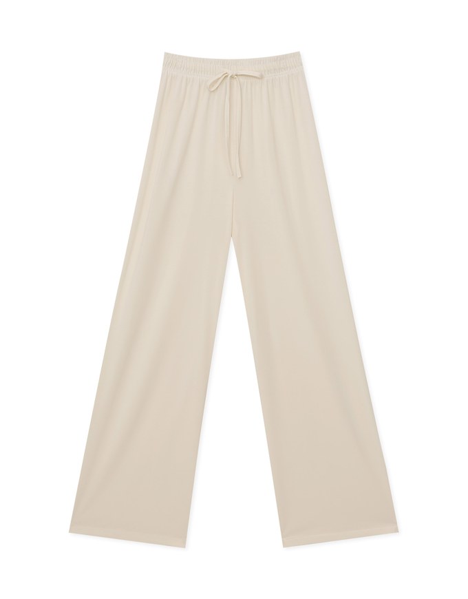 Comfortable Drape Drawstring High Waisted Pants Culottes