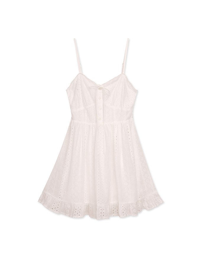 French Lace Thin Strap Mini Dress